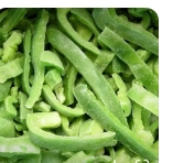 IQF SLICED GREEN PEPPERS蒸煮冻青椒丝