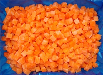 冻蒸煮胡萝卜丁CARROT DICES 10*10MM,I.Q.F.