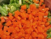 蒸煮冻混合椒丁IQF Mixed(red/green) diced peppers