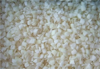 IQF WHITE ONION 6MM DICED 冻蒸煮白洋葱丁