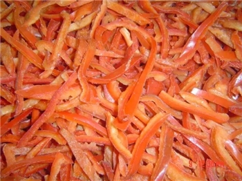 IQF SLICED RED PEPPERS 冻蒸煮红椒丝