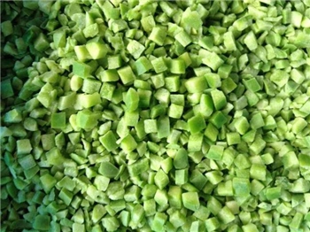 IQF DICED GREEN PEPPERS 冻蒸煮青椒丁