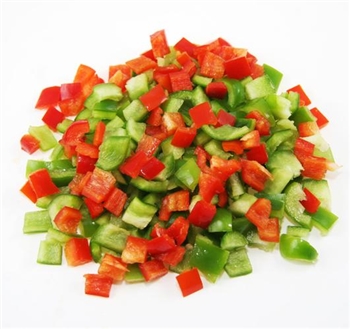 冻蒸煮青红椒丁 IQF GREEN&RED PEPPER DICED